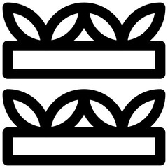 Vertical farming. Editable stroke vector icon.