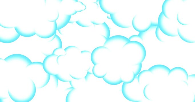 Isolated wipe transition light white cartoon clouds 1 greenbox. Good for any project for kids. Different sizes and speed.