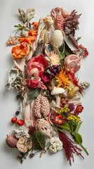 Anatomical Captivating Composition of Organic Forms
