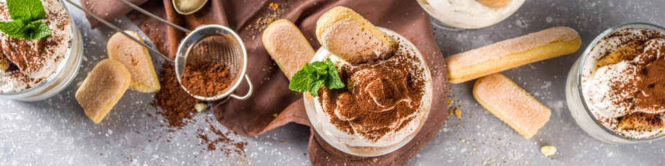 Traditional italian dessert tiramisu