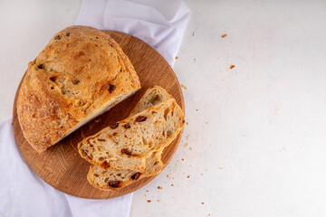 Homemade freshly baked sourdough bread