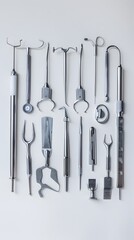 Meticulously Arranged Surgical Instruments Showcasing Clinical Efficiency and Precision