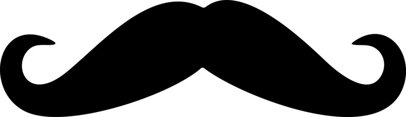  Father symbol. mustache. Hipster mustache . Mustaches. Black silhouette of adult man mustaches. Vector illustration