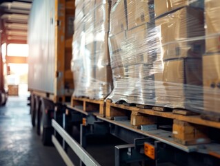 Efficient Cargo Loading and Transport Logistics for Freight Trailer Trucks