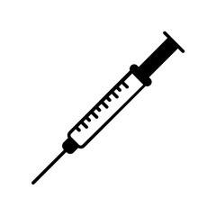 Fototapeta premium Syringe icon. black fill icon
