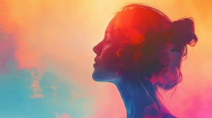 state of mind, colorful and bright concept