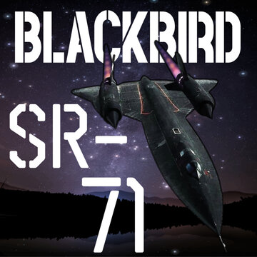 Ilustracion aeronave militar sr - 71 blackbird
