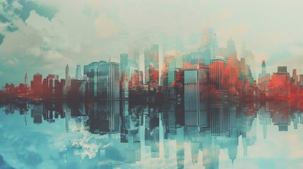 Obraz premium state of mind - city background concept with copy space