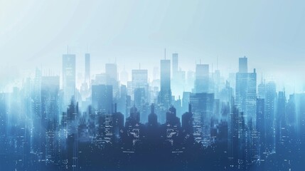 state of mind - city background concept with copy space