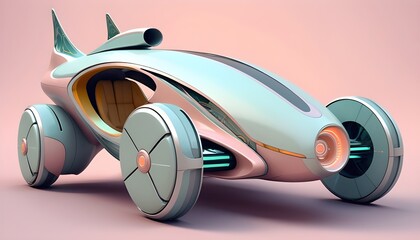 "Produce a series of futuristic vehicle designs powered by advanced AI technology."