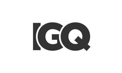 IGQ logo design template with strong and modern bold text. Initial based vector logotype featuring simple and minimal typography. Trendy company identity.