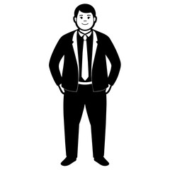 businessman person icon silhouette vector illustration