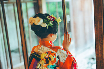 日本髪の七五三
