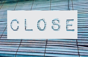 Picture of commercial icon close or clese sign
