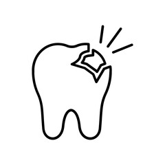 dental care icon. outline icon