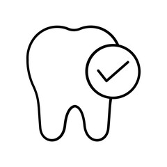 health tooth icon. outline icon
