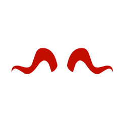 vector red devil horn