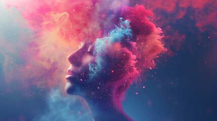 state of mind - creativity background concept, with copy space