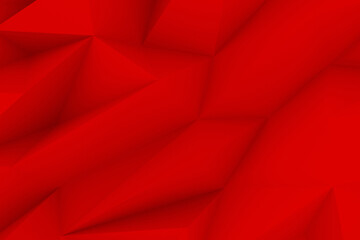 Red geometric abstract background with multiple shades and white dashed lines creating a sense of...