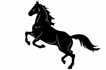 horse silhouette vector isolated on white background, logo icon