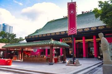 香港の有名なお寺・車公廟　Sha Tin Che Kung Temple, Hong Kong　沙田車公廟