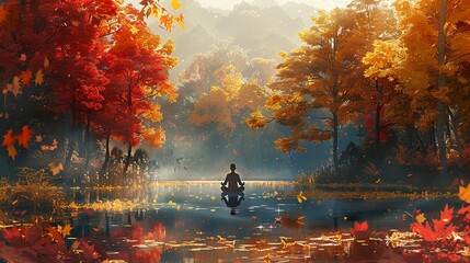 Experience peace for your body and mind by meditating in the beautiful and serene forest.