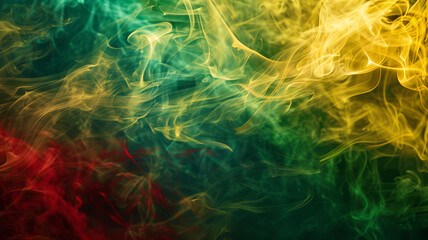 A smoke in the colors of the Rasta flag