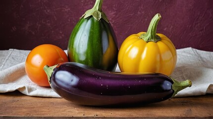 Eggplant Elegance: A Captivating Still Life