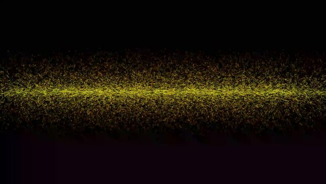 The black screen was split by fire and opened and closed vertically, a green screen appeared behind it.