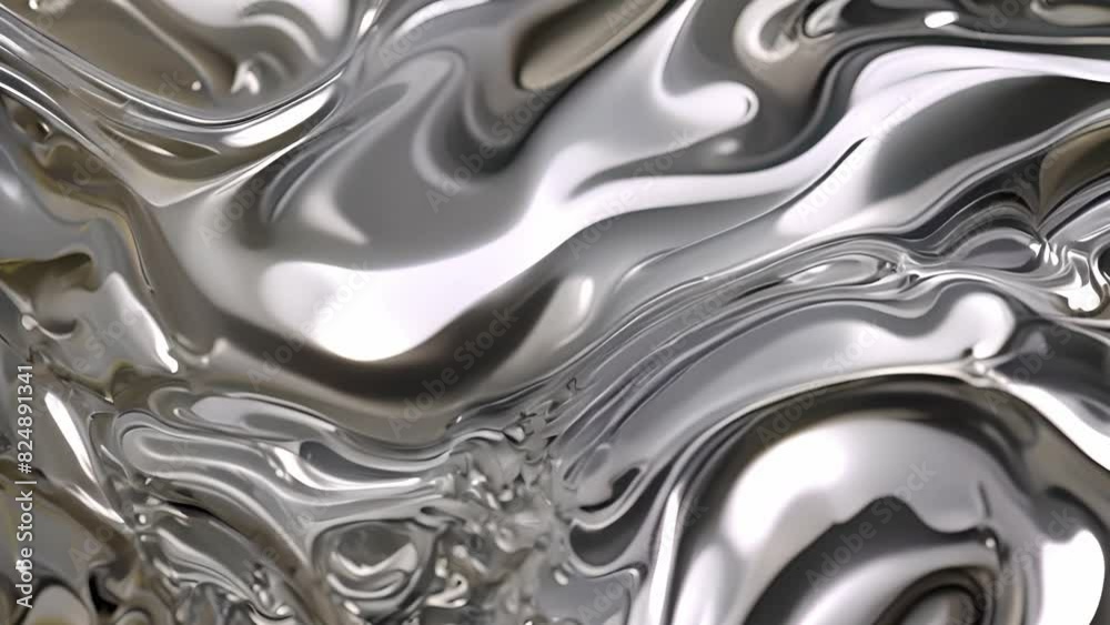 Poster a background featuring abstract silver color with dynamic, wavy lines creating a visually striking p