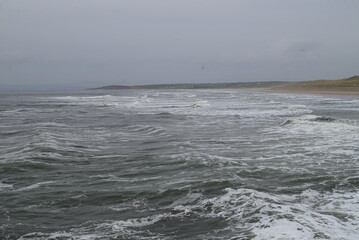 waves crashing on the beach