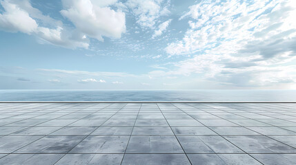 Wide marble floor, car advertising background