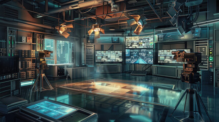 Modern Studio for Live Broadcasts