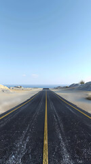 Naklejka premium wide road