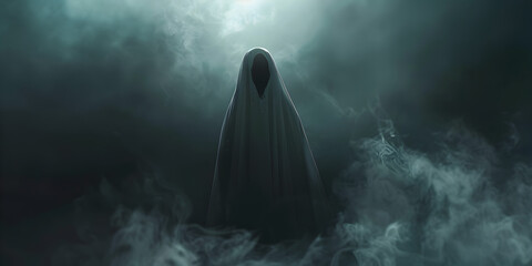 Phantom Shadows Spirits Lurking in the Night Fog, Lost Souls Ghostly Apparitions in the Darkness