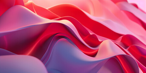 Abstract 3D digital wave flow wallpaper hologram style pastel colors with violet purple pink