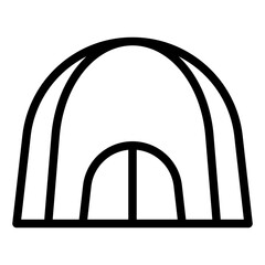 Tent Icon in Line Style