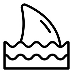Fins Icon in Line Style