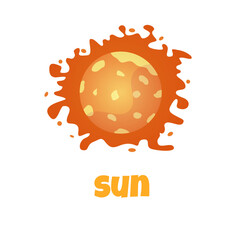 Sun cartoon. Vector.  For wallpaper design. Planet wallpaper. vector illustration. 