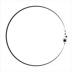 star circle frame. isolated on white background. vector illustration. EPS 10
