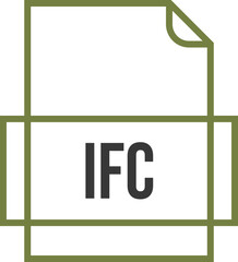 IFC  File Icon Thick outline sharp corners