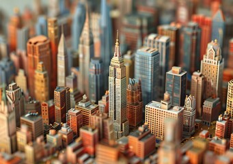 Miniature model of New York City