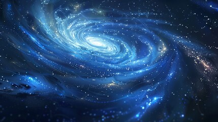 Obraz premium A star clipart with a spiral galaxy pattern inside, giving it a cosmic and celestial feel