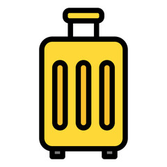 Luggage Icon in Filled Line Style