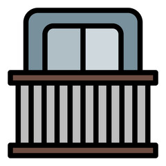 Terrace Icon in Filled Line Style
