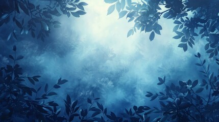 Enchanted Blue Mist Forest