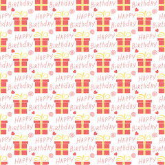 Obraz premium Happy birthday pattern. Seamless birthday background
