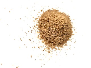 Dried pile of coriander powder.