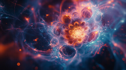 Obraz premium Quantum Worlds - Artistic representations of quantum physics concepts.