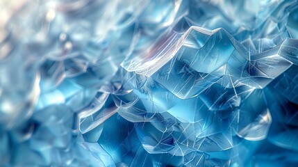 Geometric Style, A visually compelling abstract image with blue ice textures, geometric patterns, and gray lines, symbolizing the fusion of technology and social connectivity. Various colors, shiny,